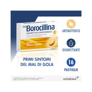 NEOBOROCILLINA ANTISETTICO OROFARINGEO 16 PASTIGLIE LIMONE E MIELE